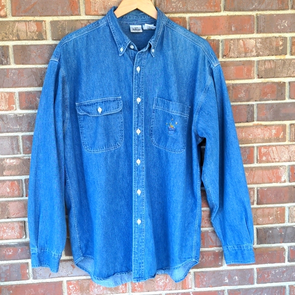 SOLD• DISNEY Winnie the Pooh Denim Shirt - Picture 3 of 9